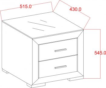 Modern Fabric Bedside Table [Light Grey] - Image 4