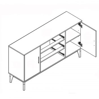 Multi-Function Cabinet + Buffet Sideboard + Drawers [SOW] - Image 4