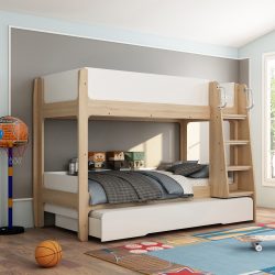 Skyler Trio Bunk Bed with Trundle, Single