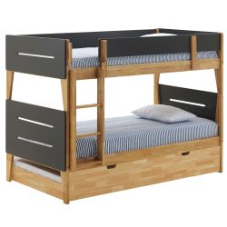 Irvine Wooden Bunk Bed With/ Without Trundle, Single, King Single