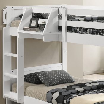 Seastar Wooden Bunk Bed with Hanging Shelf, Single - Image 3