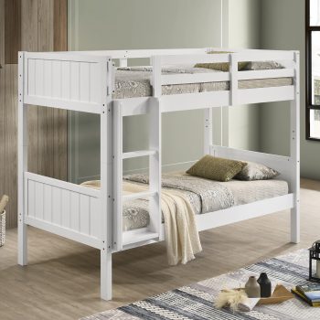 Seastar Wooden Bunk Bed with Hanging Shelf, Single Trundle/Drawers, Single - Image 4