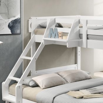 Seastar Wooden Bunk Bed with Hanging Shelf, Trio - Image 3