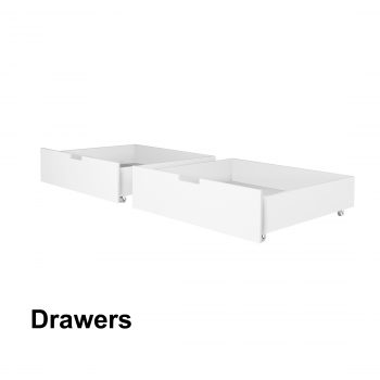 Seastar Wooden Bunk Bed with Hanging Shelf Double Trundle/ Single Trundle/Drawers, Trio - Image 12
