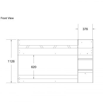 Z1 Lowline Bunk Bed, Single - Image 3