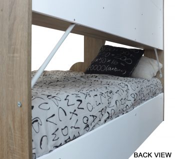 Tiffany Bunk Bed with Trundle, Trio, Sonoma Oak / White - Image 5