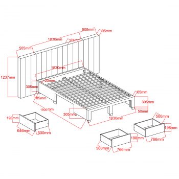 Oat White Alhambra Upholstery King Bed - Image 7