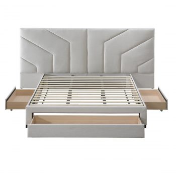 3 Piece Oat White Spring Bedroom Set - Image 4