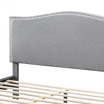 Bunbury Queen Bed Dark Grey/ Light Grey - Image 4