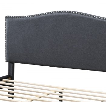 Bunbury Queen Bed Dark Grey/ Light Grey - Image 7