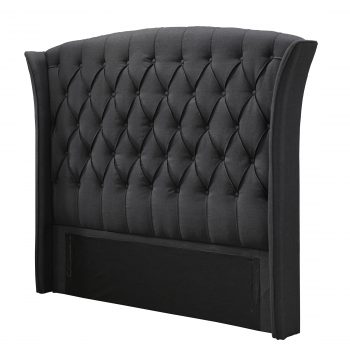 Dark Grey Edithvale Button Tufted Queen Bedhead - Image 2