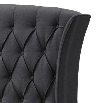 Dark Grey Edithvale Button Tufted Queen Bedhead - Image 4